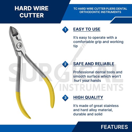 3 Pieces TC Pin & Ligature Cutter Soft Wire Cutter With Tip Orthodontic German G - Picture 5 of 10