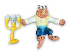 Beauty And The Beast Lumiere Candle Disney Rubber Figure 6.5” lot of 2
