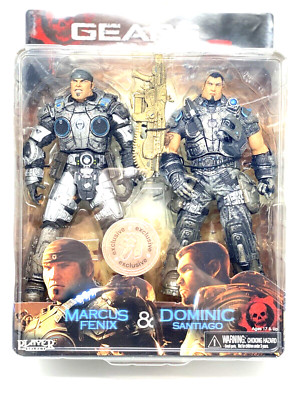 NECA Gears of War Marcus Fenix & Dominic Santiago Figures / Golden