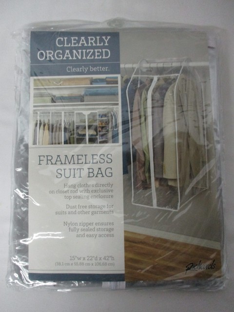 Richards Homewares Clear Vinyl Hanging Storage Suit Garment Cover