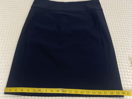 Nic + Zoe Womens Size 8 Stretch Waist Unlined Knee Length A-Line Skirt Navy - Picture 6 of 8