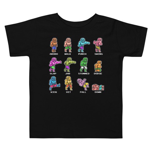 ABOBO Toddler Tee NES - Double Dragon/ River City Ransom Beat'em Up 80's Gaming - Picture 2 of 5