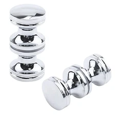 Shower Glass Door Solid Handles Double-Sided Bathroom Pull Knobs Back-to-Back...