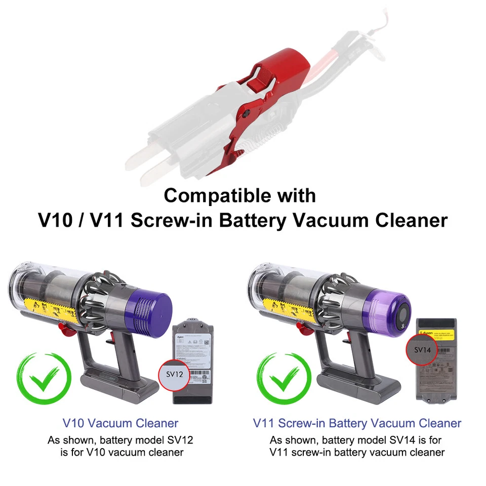 Aspirador de pó Dyson V10 V11 SV12 SV14 botão interruptor gatilho de metal - Imagem 3 de 4