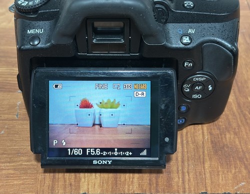 Sony Alpha A390 14.2 MP DLSR Camera with 18-55mm Lens NO BATTERY Shutter: 7381 - Picture 9 of 18