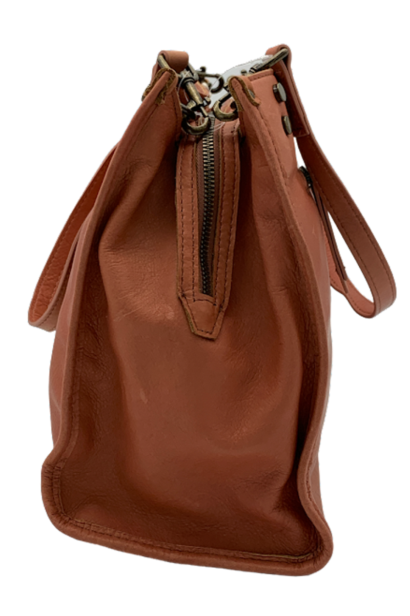 American Leather Co. Lenox Triple Entry Satchel Desert Rose | eBay