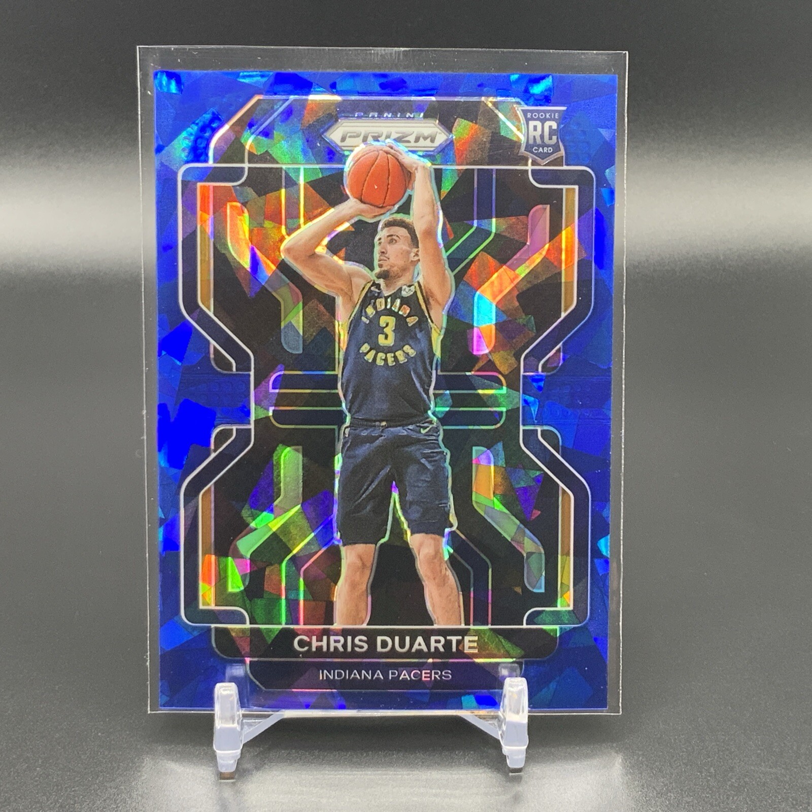 2021-22 Panini Prizm Chris Duarte Rookie RC Blue Ice /125 Pacers #315 TTC1028