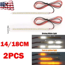 2PCS 14/18cm LED Car Side Mirror Lamp Strip Turn Signal Indicator -Dynamic Light