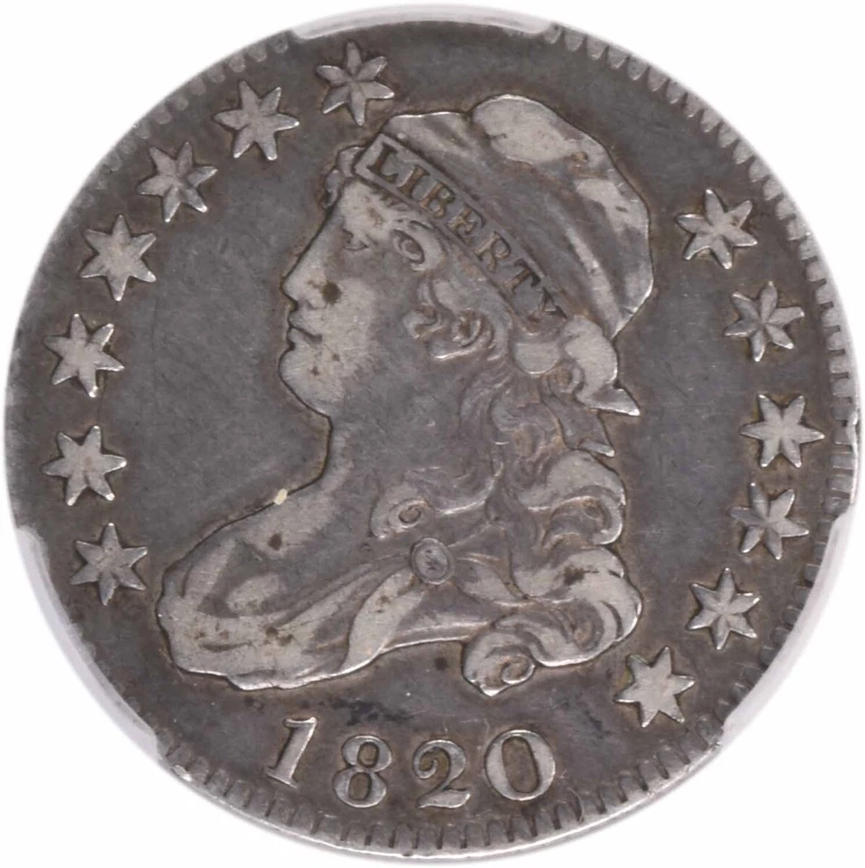 1820 Bust Silver Quarter Medium 0 VF35 CACG - Image 3 of 4