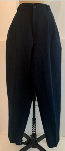 Vintage 1990s does 1940s style navy trousers pant… - image 1
