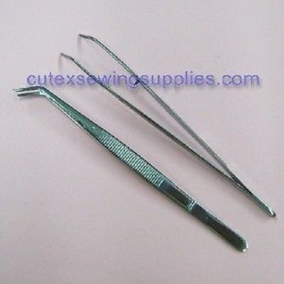 Deluxe 6'' Bent Tweezers (Set of 2)
