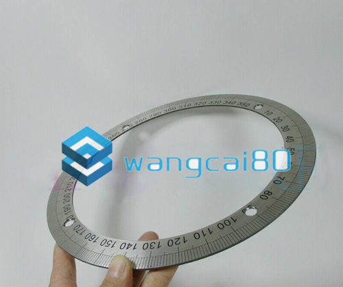 Regla de medición ángulo de disco 360 grados escala orificio de posicionamiento /250 × 200 × 2 - Imagen 2 de 2