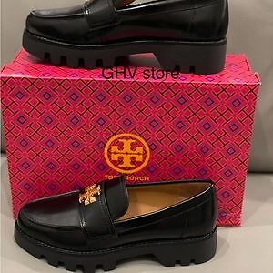 Tory Burch Everly Leather Mini Chunky Loafer Flat Sneaker Shoes | eBay