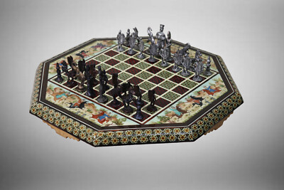schachbrett & schachfiguren handgefetigt Intarsien  Chess Board , Khatam Kari