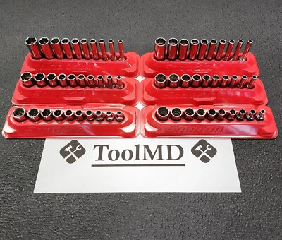 #ad Snap on Tools NEW 60pc 1 4quot; Drive 6pt amp; 12pt SAE Master Socket Set w Mag Trays $1425.00