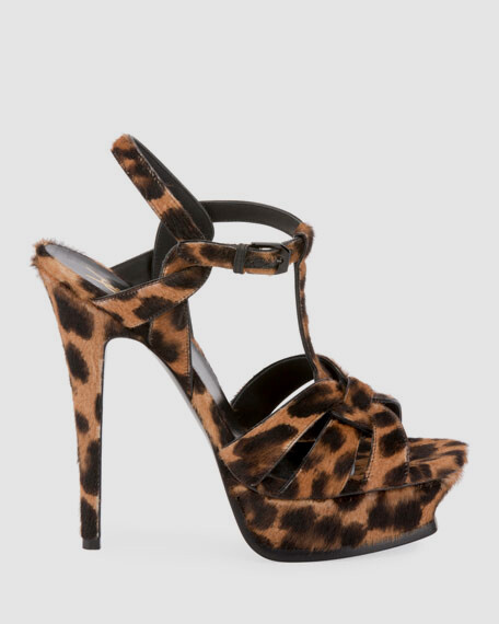 Scarpe sandalo donna Saint Laurent marrone tributo plateau $1699 taglia 36 5 US 6 5