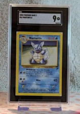 WARTORTLE 63/130🔥SGC 9 Pokemon 2000 Base Set 2🔥 MINT-RARE! NON HOLO