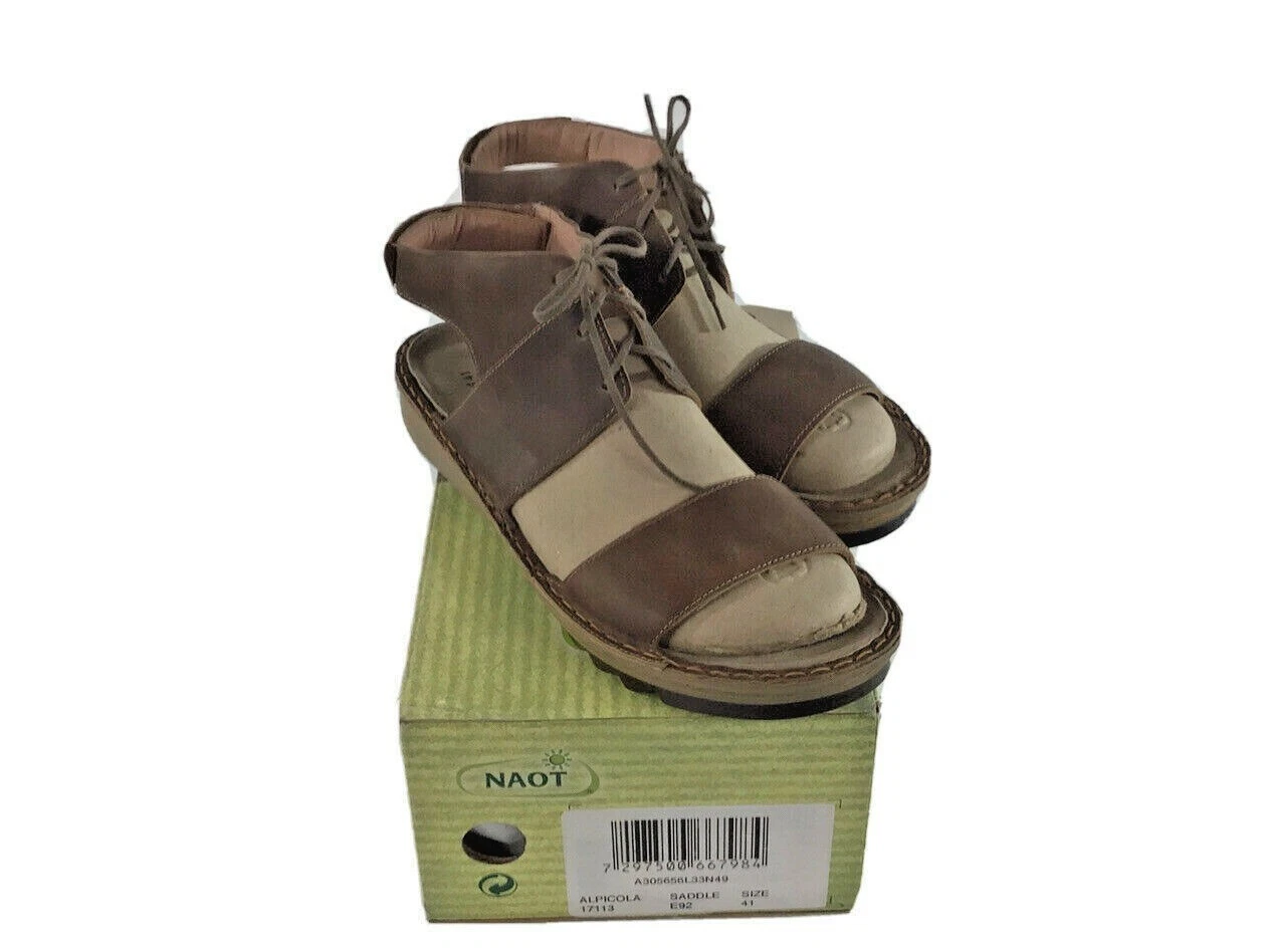 NEW BALANCE NAOT Sandalo stringato in pelle Alpicola da donna taglia EUR 40 US 10 10 5M