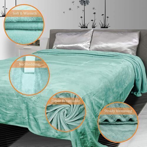 Luxury Reversible Fleece Blanket Large Throws For Bed Sofa Queen King Size - Picture 24 of 35