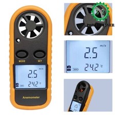 Air Velocity Meter Digital Anemometer NTC Thermometer Mini LCD Wind Speed Gauge
