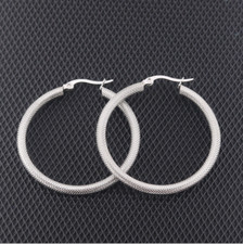 Stainless Steel Hypo-Allergenic Round Hoop Pierced Earrings Sensitive Ears