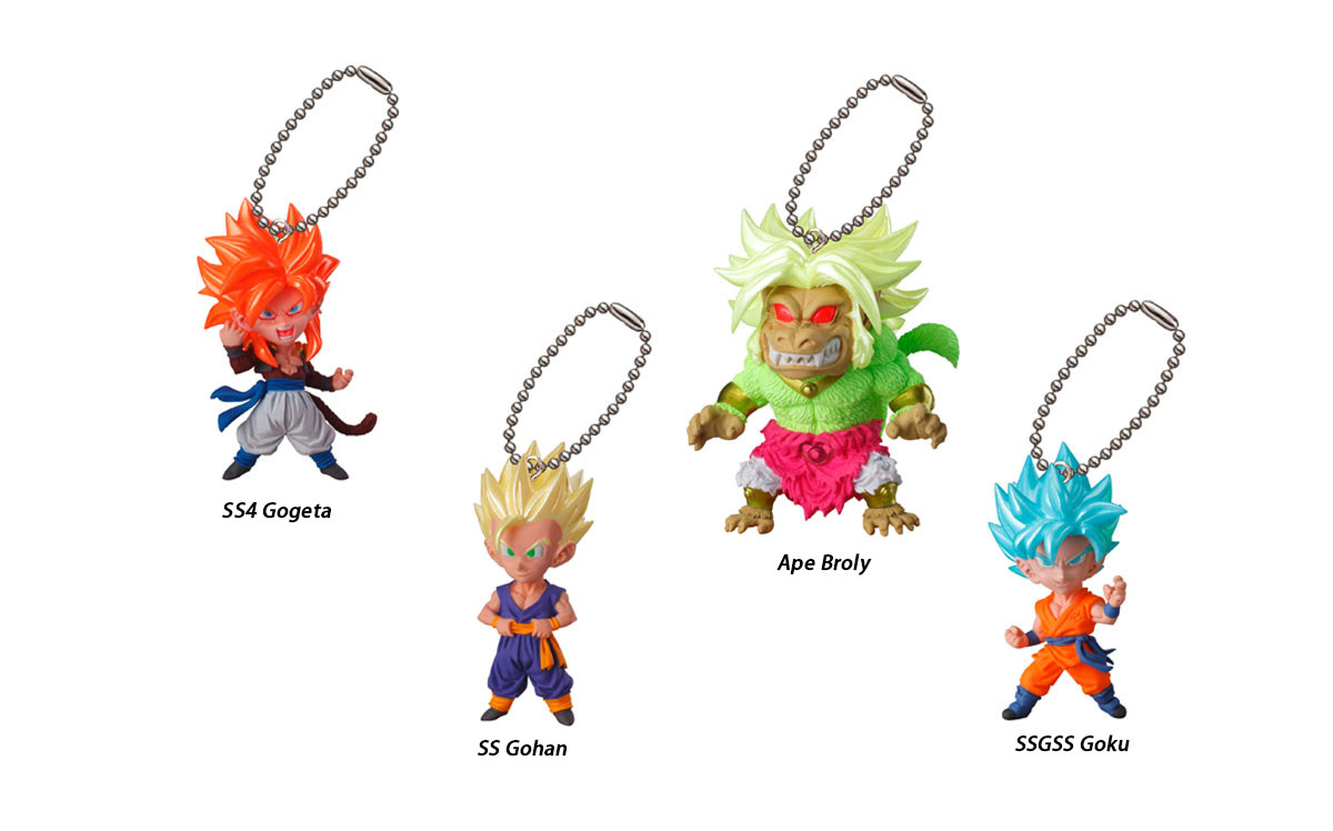 Dragon Ball Z Super Swing Mascot PVC Keychain SD Figure Saiyan