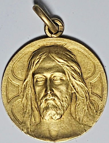 Croix Religieuse en verre effet bulle avec le symbole du Saint Esprit