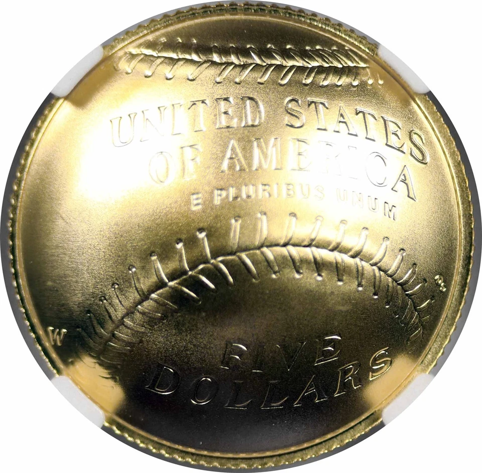 2014-W Baseball Hall of Fame $5 NGC MS 70 Gold Modern Commemorative - Image 4 of 4