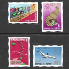 TRINIDAD & TOBAGO 1969 : First Anniversary CARIFTA, Caribbean  MNH SG357/360