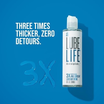 LubeLife 3X Anal Lube   Extra Thick Water Based Lube for Men, Women & Couples