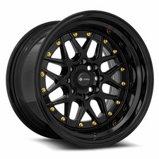 Vors Wheels Rim Vr7 15x9 4x1004x114.3 Et0 73.1cb All Black Gold Rivet