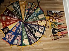 Vintage Tourism West Point Felt Flags Souvenir Pennants Lot of 27 Various Sizes