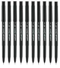 12 - Uni-Ball Onyx Roller Pens - Micro Black 0.5mm - BULK PACKED