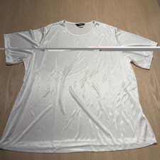 Vintage 80s Lenox Square USA Made White T-Shirt 1X 50/50 Poly Cotton Blank
