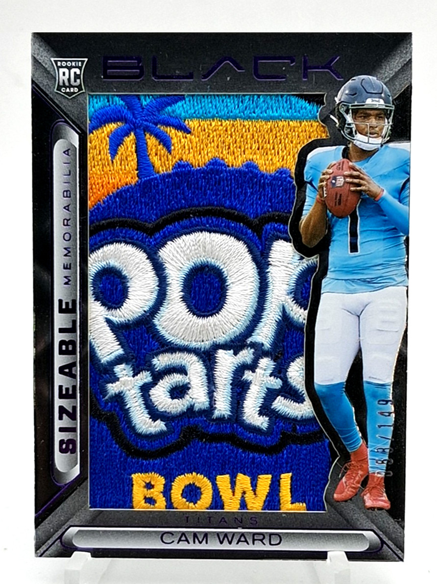 2025 panini black cam ward sizable memorabilia rookie pop tarts bowl miami **