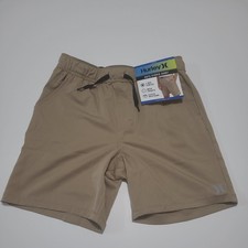 Hurley Boys Hybrid Quick Dry Drawstring Shorts, khaki