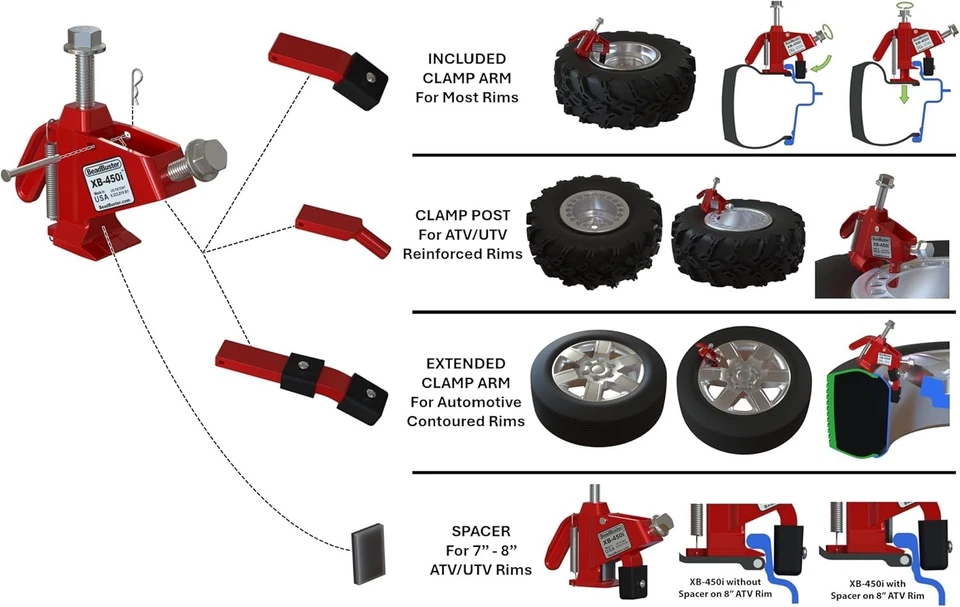 BeadBuster XB-450i: Herramienta de cambio de neumáticos para romper cuentas de neumáticos ATV, hecha en EE. UU. Foto 3 de 4