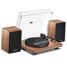 Vinyl Record Player with 36 Watt Stereo Bookshelf Speakers  Bluetooth