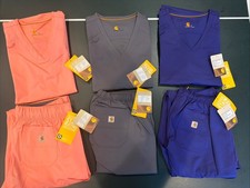 Women  s Carhartt Liberty Scrubs Top  Pant - 3 sets - Size Small