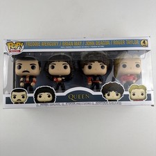 Funko POP Rocks: Queen - Freddy - Radio Gaga Paquete de 4 figuras de vinilo CAJA TIENE DAÑOS