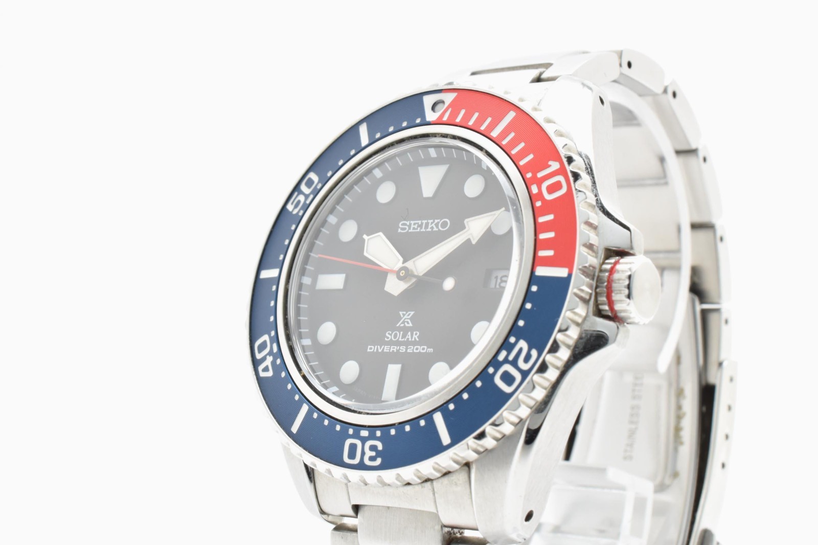 SEIKO Prospex Titanium Solar Blue Diver 200m V157-0BN0 Mens Watch JDM EXC image 2