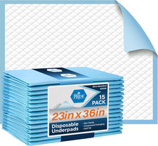 MED PRIDE 15 Disposable Underpads 23'' X 36'' Incontinence Pads, Chux, Bed Cover