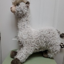 Jumbo Llama Plush Stuffed Animal XL Large 30  Tall Alpaca Gray Soft Fuzzy