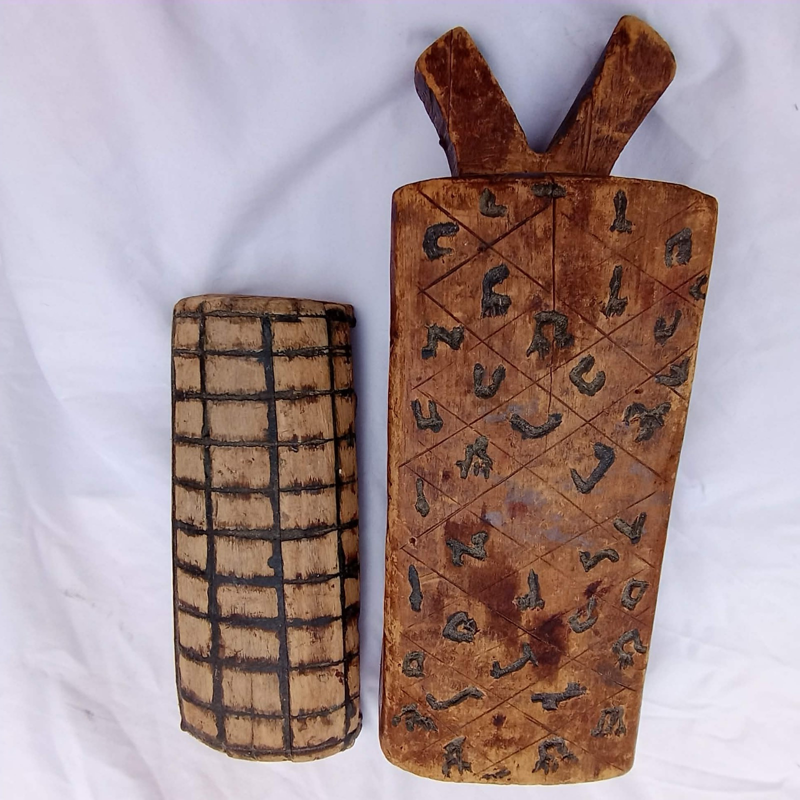 Antique wooden Torah Case Piece Ancient Moroccan Jewish Heritage