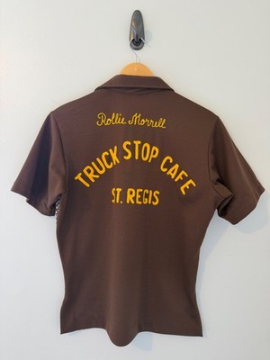 Vintage King Louie Knit Bowling Shirt Truck Stop Cafe St. Regis Chain Stitch