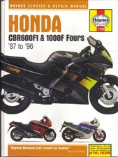HONDA CBR600 F,CBR1000 F,CBR600 F1 HURRICANE HAYNES MANUAL 1987-1996 "HARDBACK"