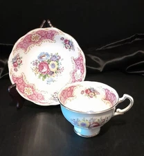 Vintage Royal Standard Pink Floral Teacup Saucer