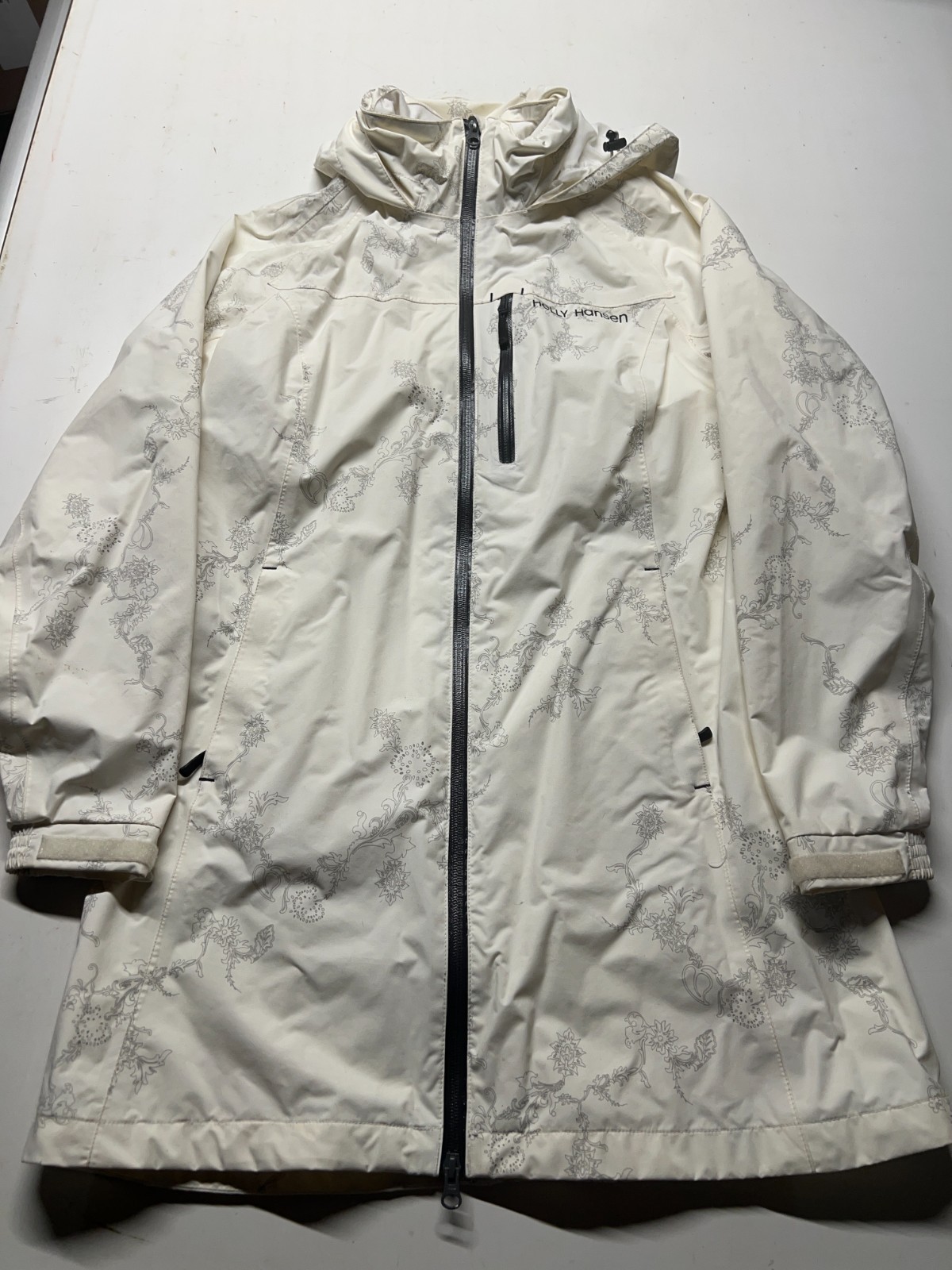Helly Hansen Waterproof Rain Jacket White Full Zi… - image 1