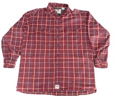 Vtg 90  s Levi's Plaid Flannel Long Sleeve Button Up White Tab Mens Lg Casual