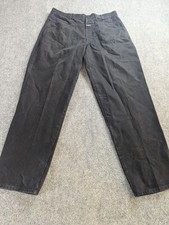 Marithe Francois Girbaud Jeans 40L 40X35 Black Loose Baggy Skater VTG 90s